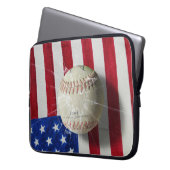 Baseball Laptopschutzhülle (Vorderseite Links)
