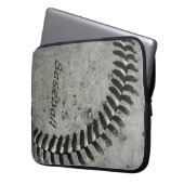 Baseball Laptopschutzhülle (Vorderseite Links)