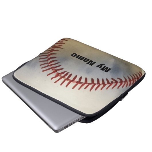 Baseball Laptopschutzhülle (Vorne Knopf)