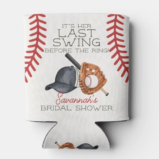 Baseball Last Swing Zuhause Run Brautparty Bevorzu Dosenkühler (Rückseite)