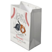 Baseball Last Swing Zuhause Run Brautparty Bevorzu Mittlere Geschenktüte (Rückseite Schrägansicht)