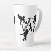 Baseball Latte-Tasse Milchtasse (Rechte Ecke)