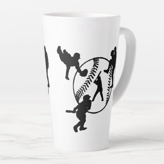 Baseball Latte-Tasse Milchtasse (Rechte Ecke)