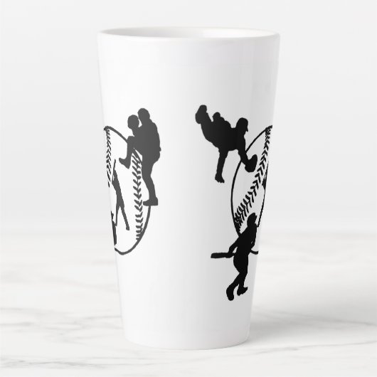 Baseball Latte-Tasse Milchtasse (Vorderseite)