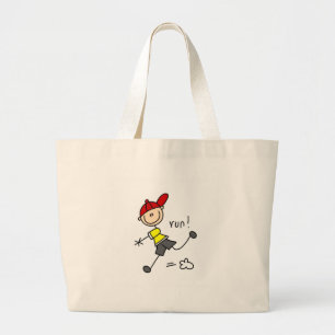 Baseball-Lauf-T-Shirts und Geschenke Jumbo Stoffbeutel