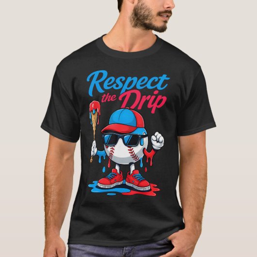 Baseball-Lebensstil 101 Apparel Jugend-Drip T-Shirt (Vorderseite)