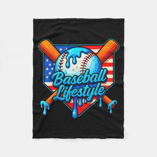 Baseball-Lebensstil 101 Bekleidung Jugend Baseball Fleecedecke (Vorderseite)