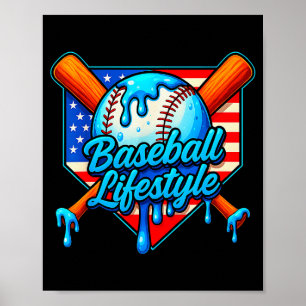Baseball-Lebensstil 101 Bekleidung Jugend Baseball Poster