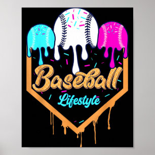 Baseball-Lebensstil 101 Bekleidung Jugend Drip Bas Poster