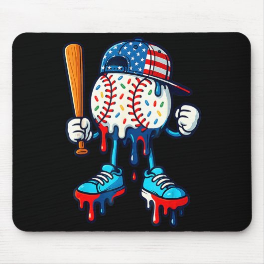 Baseball-Lebensstil 101 Bekleidung Jugend-Drip Mousepad (Vorne)