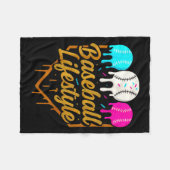 Baseball-Lebensstil, Baseball-Drip-Eiscreme Fleecedecke (Vorderseite (Horizontal))