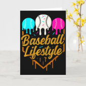 Baseball-Lebensstil, Baseball-Drip-Eiscreme Karte (Gelbe Blume)