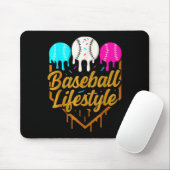 Baseball-Lebensstil, Baseball-Drip-Eiscreme Mousepad (Mit Mouse)
