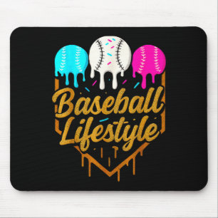Baseball-Lebensstil, Baseball-Drip-Eiscreme Mousepad