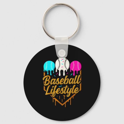 Baseball-Lebensstil, Baseball-Drip-Eiscreme Schlüsselanhänger (Vorderseite)