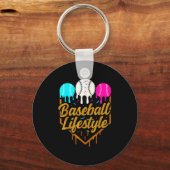 Baseball-Lebensstil, Baseball-Drip-Eiscreme Schlüsselanhänger (Vorderseite)