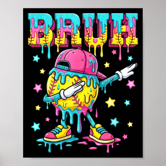 Baseball-Lebensstil-Bekleidung Jugend-Drip-Basebal Poster (Vorne)
