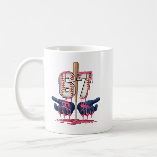 Baseball-Lebensstil-Shirt Jugend Baseballhandschuh Kaffeetasse (Links)