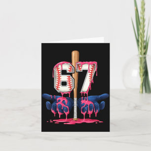 Baseball-Lebensstil-Shirt Jugend Baseballhandschuh Karte