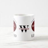 Baseball Legend Monogram Fügen Sie Ihren Namen Geb Kaffeetasse (Mittel)