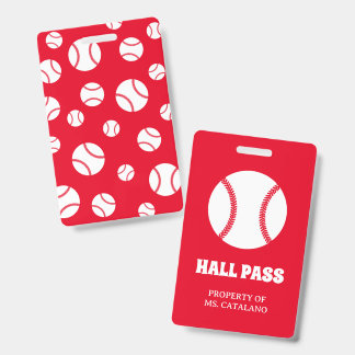 Baseball-Lehrersaal Schulfarben Ausweis