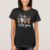 Baseball-Leopard-Gepard-Muster Baseball-Mama T-Shirt (Vorderseite)