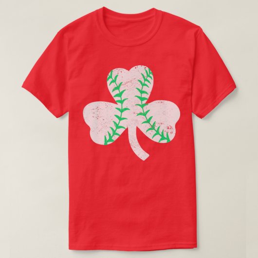 Baseball Leprechaun Kleeblatt St Patricks Day Men T-Shirt (Design vorne)