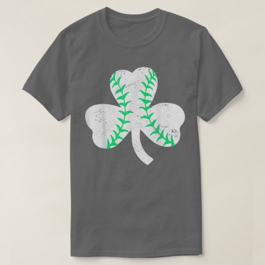 Baseball Leprechaun Kleeblatt St Patricks Day Men T-Shirt (Design vorne)