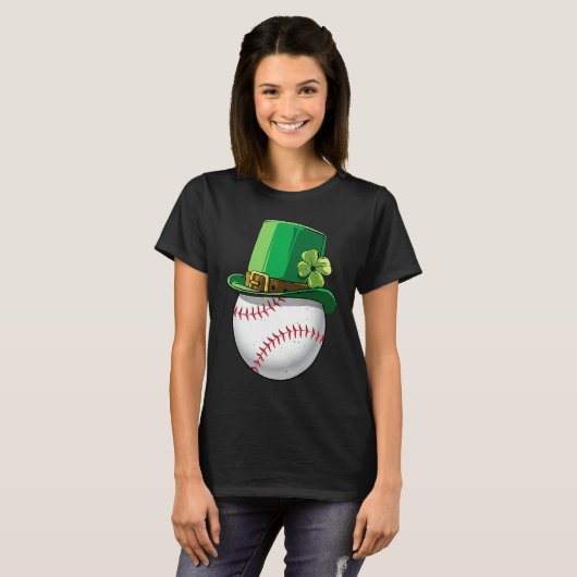 Baseball Leprechaun St Patricks Day For Boys Girl T-Shirt (Vorne ganz)