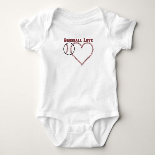 Baseball-Liebe Baby Strampler (Vorderseite)