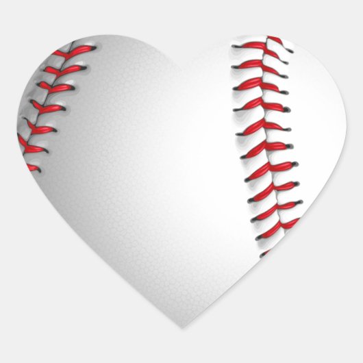Baseball-Liebe - Beliebter amerikanischer Sport Herz-Aufkleber (Vorderseite)