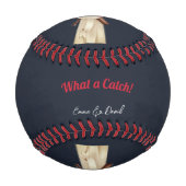 Baseball Liebe Dark Navy Sporthochzeit Baseball (Rückseite)