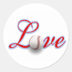 Baseball-Liebe-Geschenksticker Runder Aufkleber