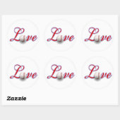 Baseball-Liebe-Geschenksticker Runder Aufkleber (Blatt)