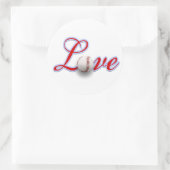 Baseball-Liebe-Geschenksticker Runder Aufkleber (Tasche)