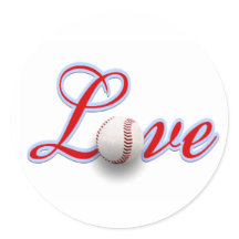 Baseball-Liebe-Geschenksticker