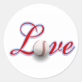 Baseball-Liebe-Geschenksticker Runder Aufkleber