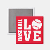Baseball-Liebe Magnet (Vorderseite/Rückseite)