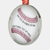Baseball-Liebe Ornament Aus Metall (Links)