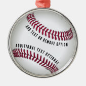Baseball-Liebe Ornament Aus Metall (Vorne)