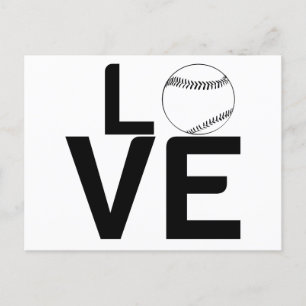 BASEBALL-LIEBE POSTKARTE