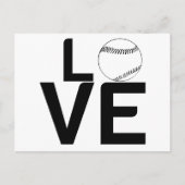 BASEBALL-LIEBE POSTKARTE (Vorderseite)