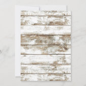 Baseball Liebe Rustikales Hochzeitsfest Brautparty Einladung (Rückseite)