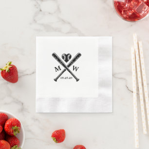 Baseball-Liebe Serviette