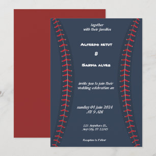 Baseball-Liebe-Sport-Themen-Hochzeitseinladungen Einladung