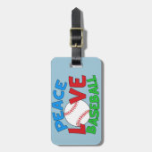 Baseball Liebe Sports Gepäckanhänger (Vorderseite vertikal)