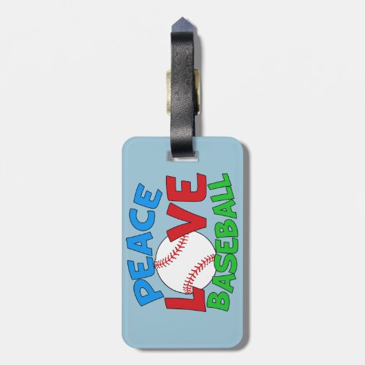 Baseball Liebe Sports Gepäckanhänger (Rückseite vertikal)