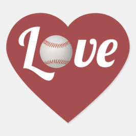 Baseball Liebe Sportthema Gastgeschenk Hochzeit Da Herz-Aufkleber