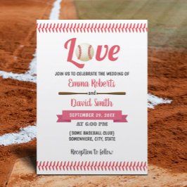 Baseball Liebe Sportthema Hochzeit Einladung