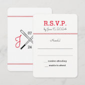 Baseball Liebe Wedding RSVP Einladung (Vorne/Hinten)